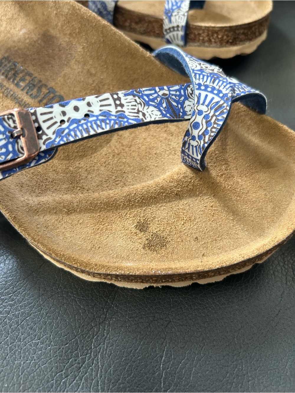Yara Birkenstocks Rare Blue Print Size 40 - Picture 8 of 13